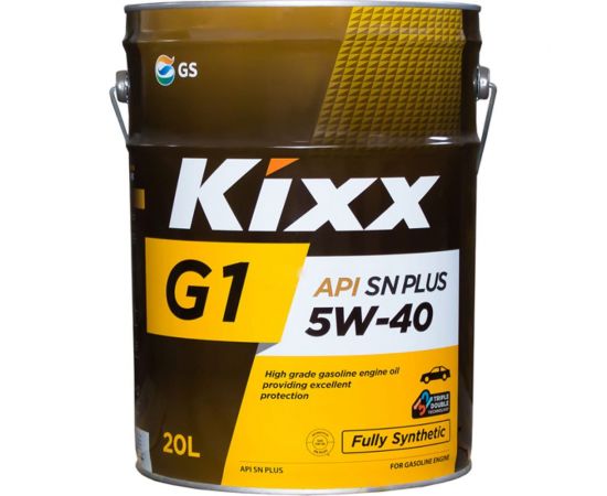 Синтетическое моторное масло KIXX G1 SN Plus 5W-40 20л L2102P20E1 
