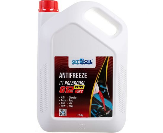 Антифриз GT OIL Polarcool Extra G12 красный, 5 кг 1950032214069 