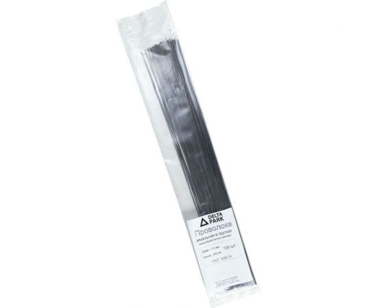 Вязальная проволока в прутках Delta-Park (400 мм; 100 шт.; термообработанная; мягкая; диаметр 1.2 мм) ГОСТ 3282-74 provoloka100_12 