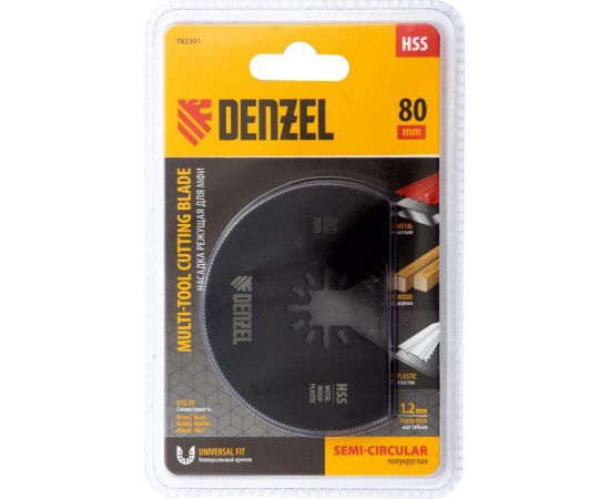 Насадка отрезная полукруг HSS по металлу и дереву 80х1.2 мм мелкий зуб для МФИ Denzel 782301 