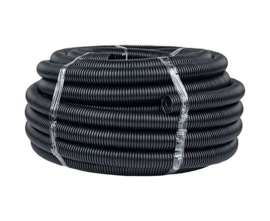 Гофрированная труба EKF Plast, ПНД с зондом d40мм черная PROxima tpnd-40n 