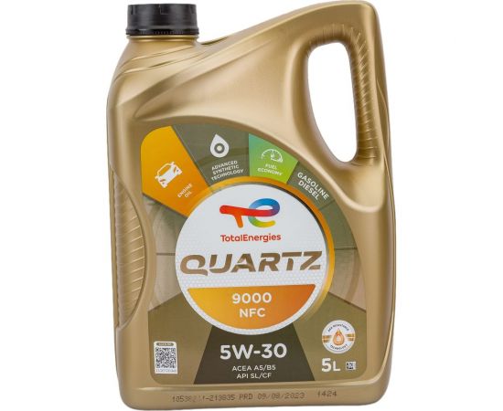 Масло для 4-х тактных двигателей TOTAL (11772) QUARTZ 9000 NFC 5W30, 5 л 213835 