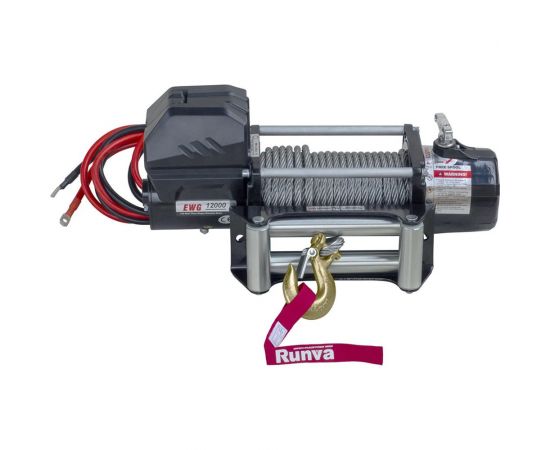 Автомобильная электрическая лебёдка RUNVA 12V Magnum 12000 lbs 5443 кг стальной трос EWD12000F – изображение 6
