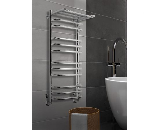 Полотенцесушитель INDIGO Brace с полкой (в.р.1/2"") 100/50 (к-1, полиров.) LBCW100-50P – изображение 3