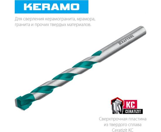 Сверло по керамограниту KRAFTOOL Keramo 10x120 мм 29175-120-10 – изображение 7