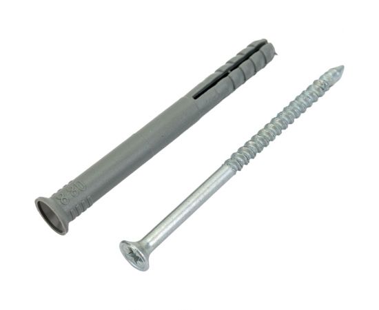 Дюбель-гвоздь Tech-Krep 8x80 мм, потайная манжета, полипропилен, 100 шт. 154269 – изображение 5