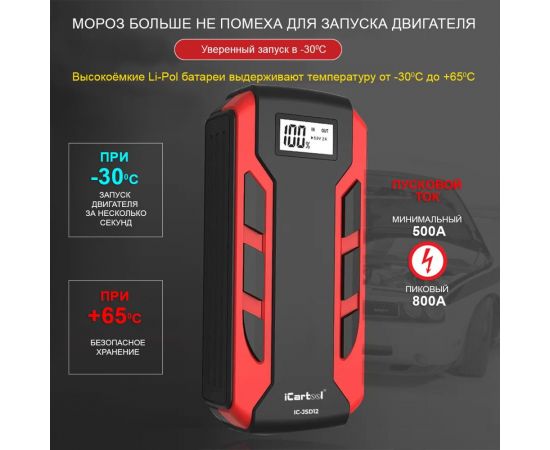 Многофункциональное пуско-зарядное устройство для автомобиля iCarTool IC-JSD12 – изображение 9