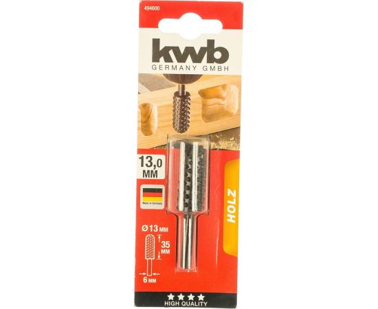 Бор-фреза (13х35 мм; хвостовик 6 мм) KWB 4946-00 – изображение 3