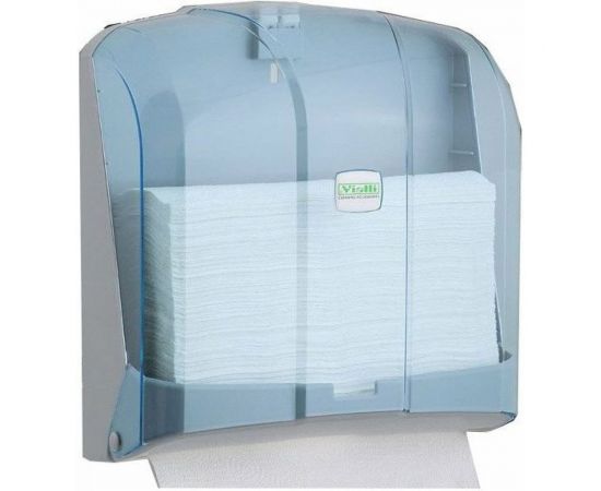 Диспенсер для листовых полотенец VIALLI KH300T Z сложение, 300 листов, прозрачный 12311 – изображение 2