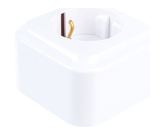 Розетка Bylectrica 1-местная ОУ с заз.конт. со шторкой, серия ПРАЛЕСКА, белый, РА16-280 – изображение 2