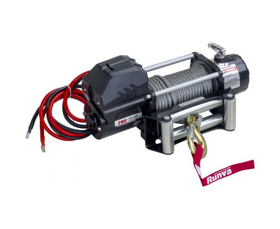 Автомобильная электрическая лебёдка RUNVA 12V Magnum 12000 lbs 5443 кг стальной трос EWD12000F – изображение 3