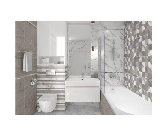 Керамическая настенная плитка LAPARET Arctic полоски, 20x60 см, 1.2 кв.м, 10 плиток в упаковке х9999278885 – изображение 2