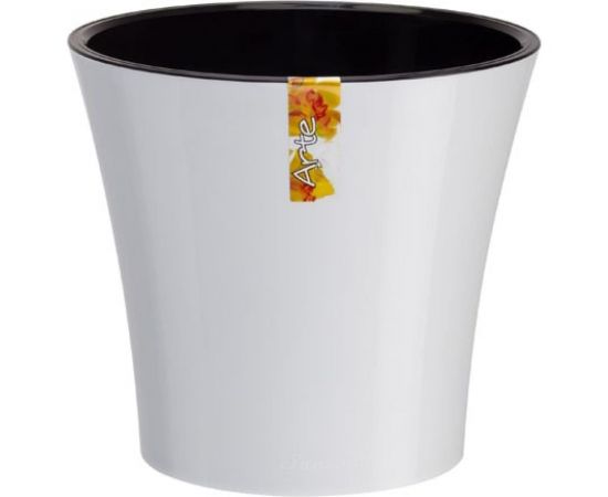 Горшок SANTINO АРТЕ 3.5 л, 19.5х17.5 см, белый/чёрный 049110 