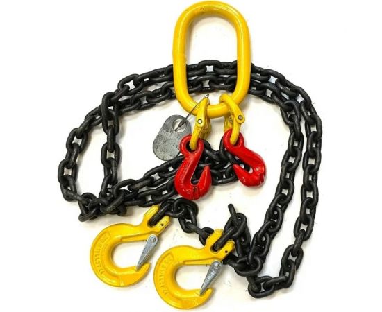 Двухветвевой цепной строп с укорачивающими крюками ТамбовТехСнаб 2СЦ 1.6 т, 2 м 7930124367273 