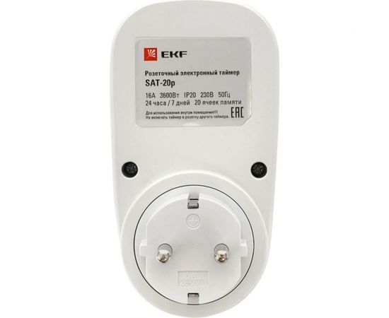 Розеточный электронный таймер EKF 16A недельный PROxima SQSAT-20p SAT-20p 