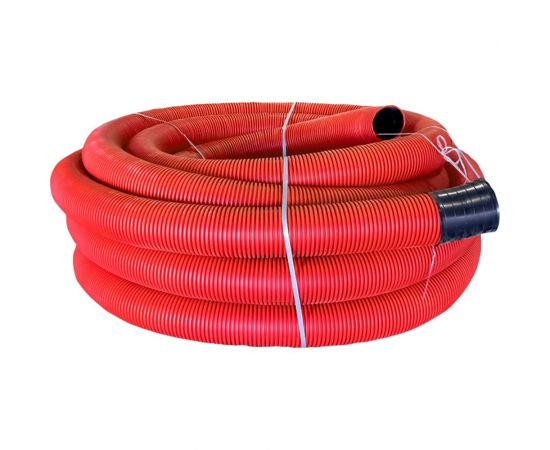 Гофрированная двустенная труба EKF ПНД, d160, с зондом, красная, PROxima tg2st-160-50m 