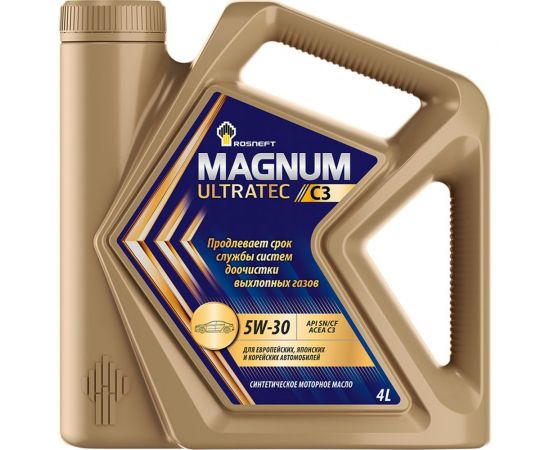 Моторное масло РОСНЕФТЬ Magnum Ultratec C3 5W-30 SN-CF синт. кан. 4 л 40814142 