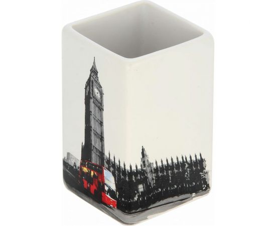 Стакан для ванной комнаты Рыжий кот Лондон керамика TU-L 002902 