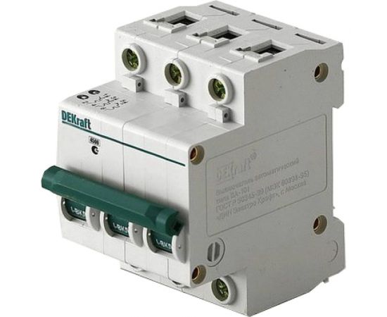 Автоматический выключатель DEKraft ВА101-3P-050A-C 11083DEK 121925 