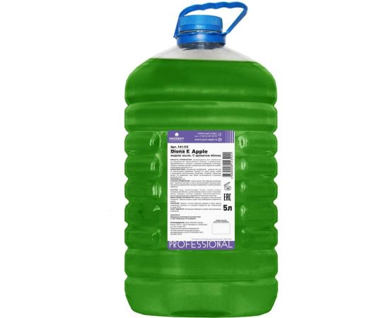 Жидкое гель-мыло PROSEPT Diona Apple E с ароматом яблока ПЭТ 5 л 141-5/5 