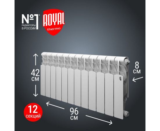 Радиатор Royal Thermo Revolution 350 - 12 секций НС-1070104 – изображение 2