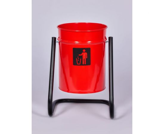 Уличная урна ПРОФМЕТСТИЛЬ металл, красная Арт 403 – изображение 3