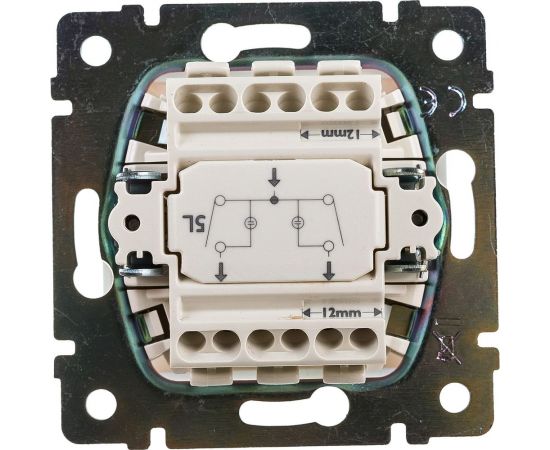 Механизм выключателя Legrand 2-клавишный СП Valena 10 А 250 В IP31 с зеленой подсветкой белый Leg 774428 – изображение 8