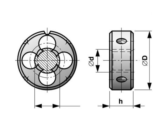 Плашка Bucovice Tools UNC №4 -40 115CrV3 20x7мм 215004 – изображение 2