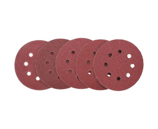 Круг абразивный шлифовальный под липучку с перфорацией 125 мм, Р40, 5 шт On 19-05-042 – изображение 3
