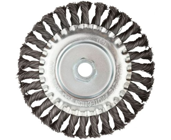 Корщетка-колесо 150 мм, гайка М14, стальная витая проволока FIT 39124 – изображение 3
