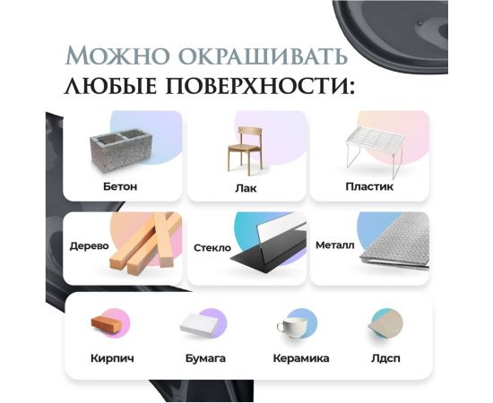Краска для мебели и декора ATURI Design Меловой бархат mia черный бархат, 0.83 кг T1-00010850 – изображение 5