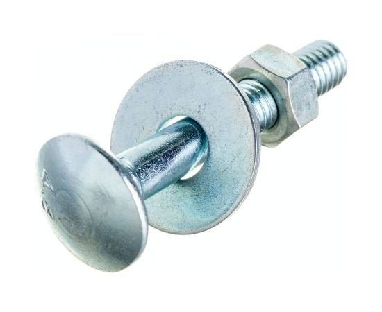 Болт Стройметиз М8х50 DIN 603 с гайкой DIN 934 и шайбой DIN 9021, цинк уп. 4 шт. 3180151 – изображение 3