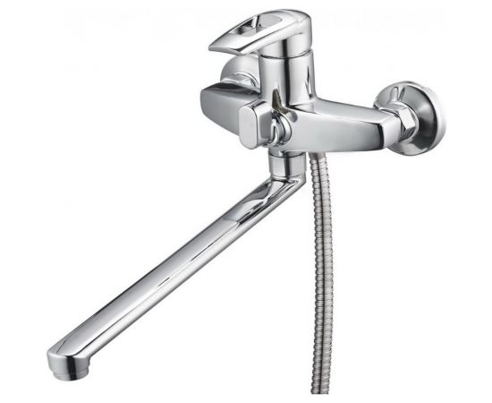 Смеситель для ванны и душа G-lauf с поворотным изливом 32 см и душевой лейкой, хром LWF7-A113 – изображение 5