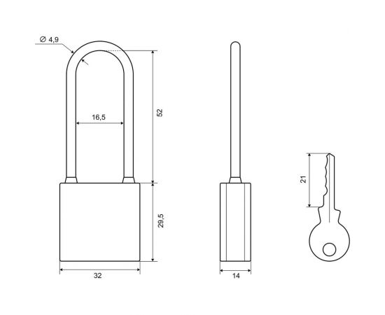 Навесной замок Palladium 303F-30L 00009268 – изображение 2