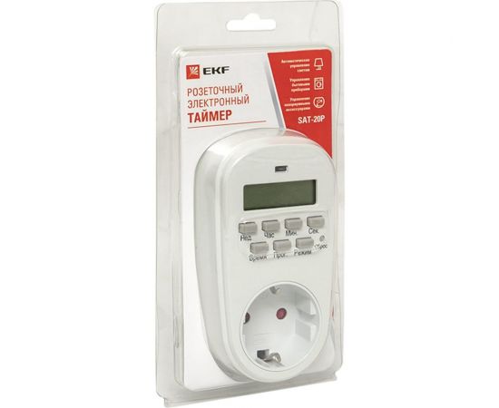 Розеточный электронный таймер EKF 16A недельный PROxima SQSAT-20p SAT-20p – изображение 7