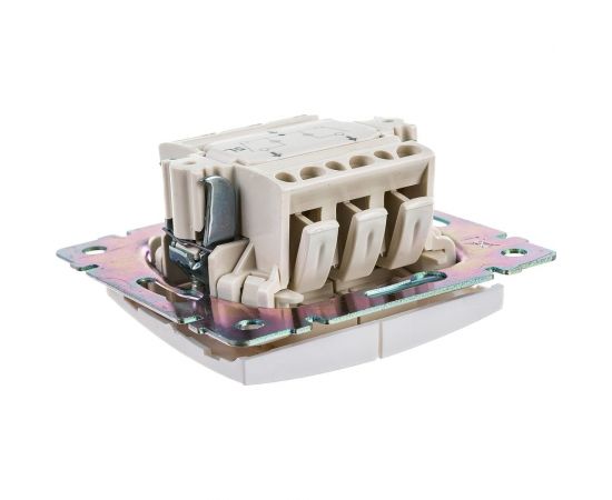 Механизм выключателя Legrand 2-клавишный СП Valena 10 А 250 В IP31 с зеленой подсветкой белый Leg 774428 – изображение 7