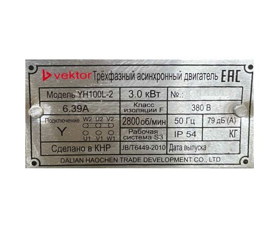 Электродвигатель VEKTOR YH100L-2 (GQ40, №33) 00000000949 – изображение 2