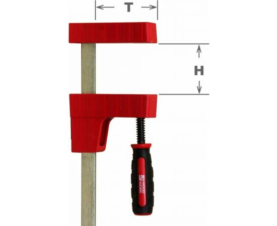 Параллельная струбцина WOODWORK 600x80 мм, усилие прижима 150 кг PCL-6080 – изображение 2