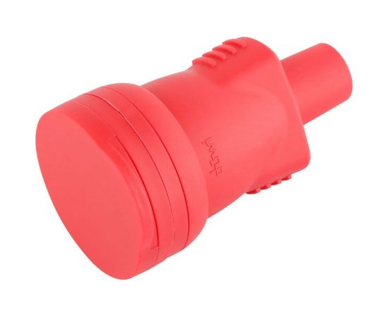 Кабельная розетка duwi c заземлением 16A с крышкой IP44 каучук красная 27457 5 – изображение 5