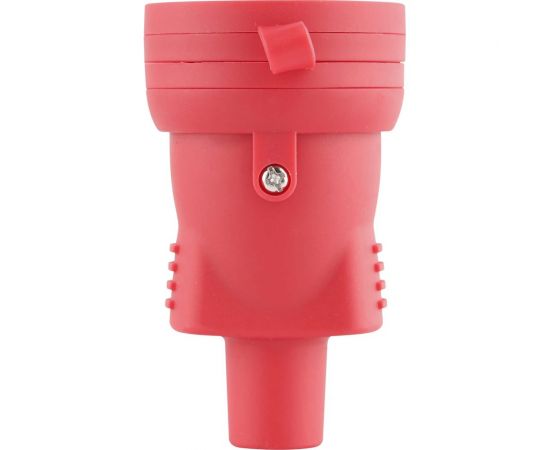 Кабельная розетка duwi c заземлением 16A с крышкой IP44 каучук красная 27457 5 – изображение 4