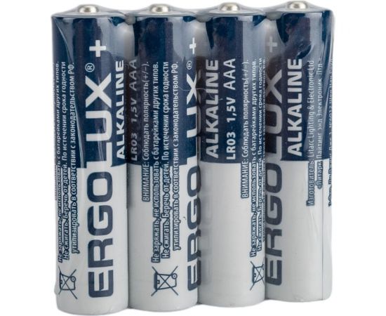 Батарейка Ergolux LR03 Alkaline BOX40 (ПРОМО, LR03 BOX40,1.5В) 14672 – изображение 2