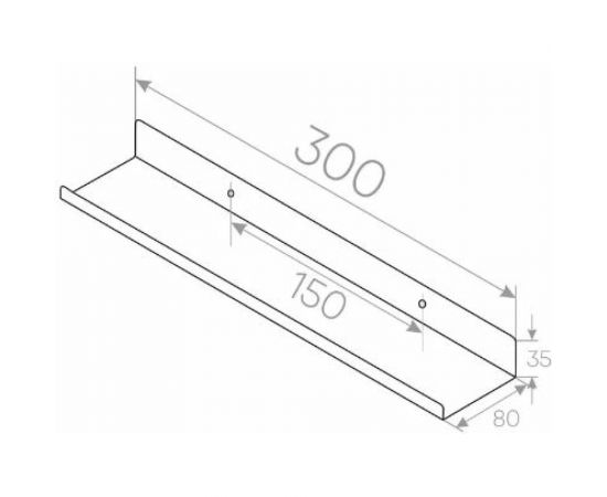 Полка MY SPACE 1 черный муар SH-300B – изображение 2