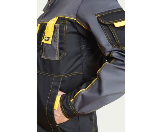 Костюм СОЮЗСПЕЦОДЕЖДА Профессионал-2 GEN черный/графит/желтый, р. 52-54 рост 170-176 2000000096636 – изображение 3