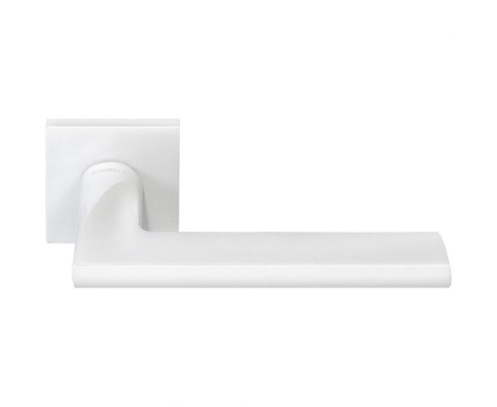 Дверная ручка на квадратной розетке MORELLI MH-50-S6 W, 6 мм, цвет - белый 9012701 
