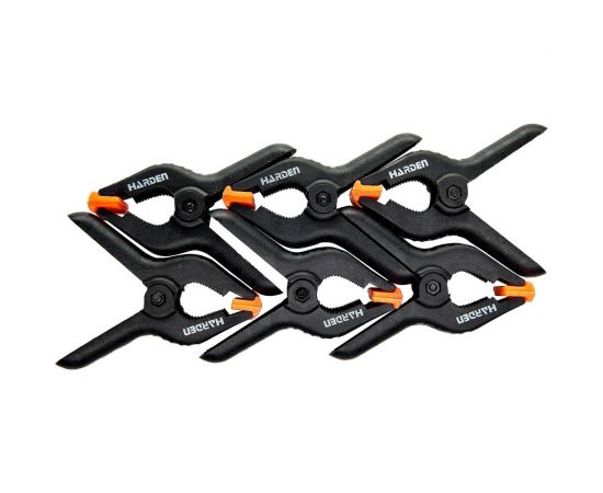 Набор струбцин HARDEN 150 мм, пружинные, 6 шт 600356 