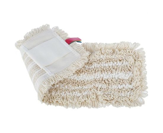 Насадка Luscan МОП плоская, хлопок, микрофибра, 40x11 см., бежевая 1016068 