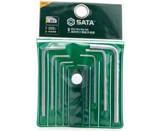 Шестигранники SATA 8 предметов угловые мини пластиковый блистер 09119 