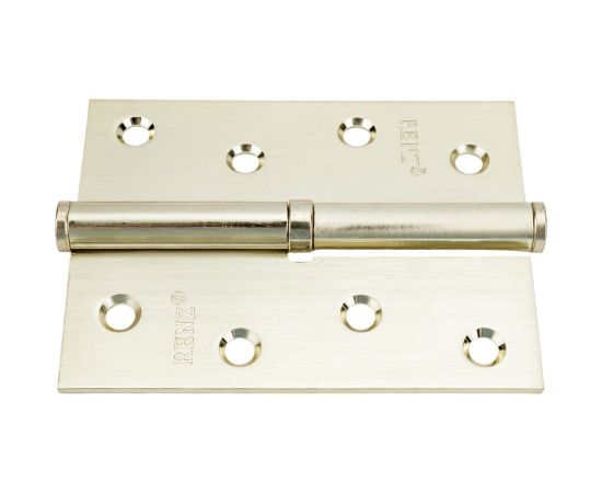 Стальная петля RENZ 100х75х2.5 мм, б/колп., с обв., левая, латунь матовая INRENZ L 100 FH SG- 