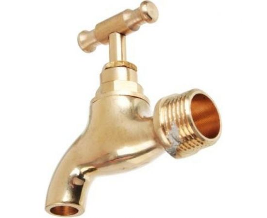 Водоразборный кран FRESSO короткий излив, ручка вентиль, 1/2"", латунь 554-086 – изображение 3