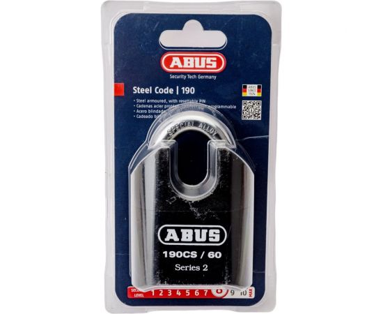 Усиленный навесной кодовый замок ABUS 190CS/60 Series 2, четырехзначный, с защитой дужки B/EFSPP 64582 – изображение 5